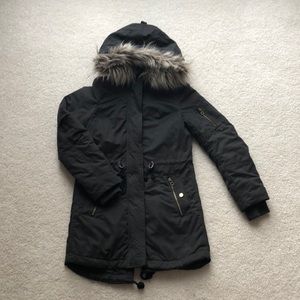 HM padded hooded parka gentle worn size 0